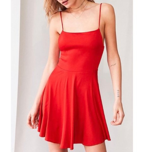red dress urban outfitters